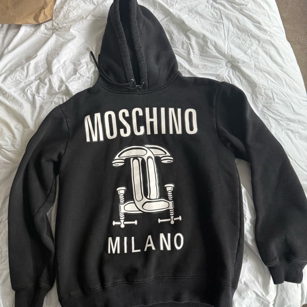 Moschino Black Sweatshirt Bold Logo Design